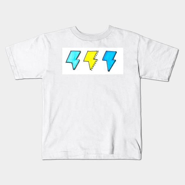 Lightning bolt Kids T-Shirt by nicolecella98